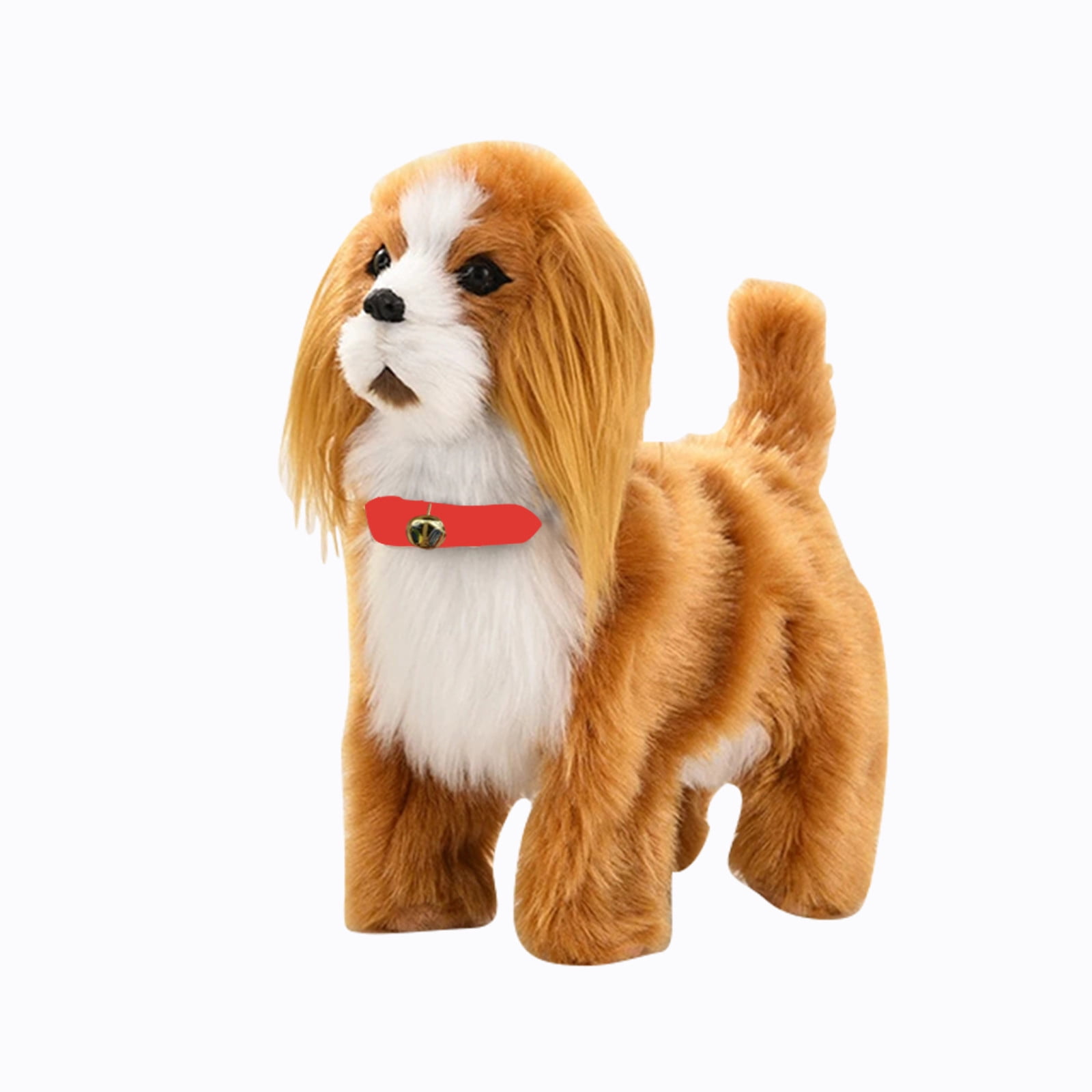 Twfbrm Touching Control Electronic Plush Puppy Dog Toy, Fun Interactive Toddler Toys,Walks,Barks,Lie,Dress Up Realistic Stuffed Animal Dog, Christmas Gift for Girls Boys Age 3-6 Yrs on Clearance-Brown