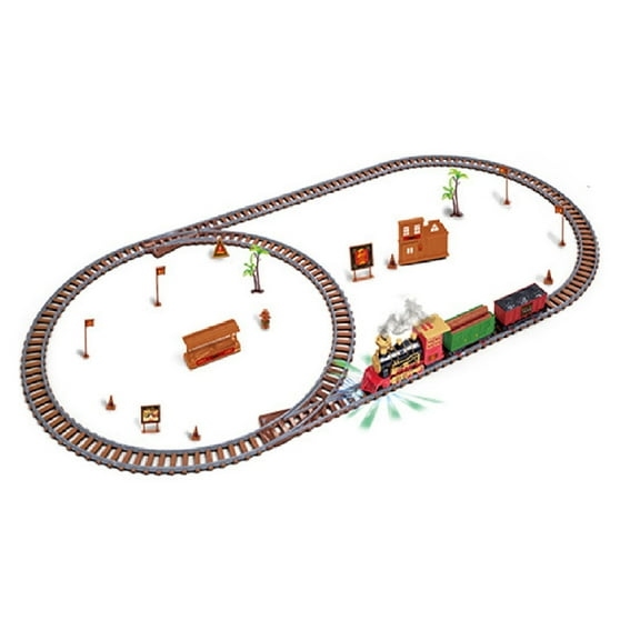 Twfbrm Train Set for Toddlers 3-5, Electric Christmas Train Sets with Locomotive Engine, Carriages, Tracks, Light & Sounds, Christmas Train Toys Gift for Kids Boys & Girls 3 4 5 6 7 8+ Years Old