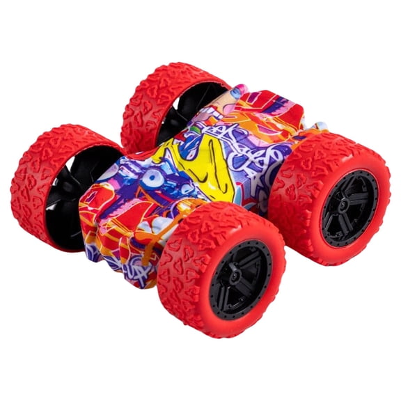 Twfbrm Transforming Car Toys for Boys & Girls, Double-Sided 4-Wheel Drive Friction Powered Push and Go Transformation Flip Stunt Toy Cars with Wheels, 3 4 5 6 7 Years Kids Toddler Gift