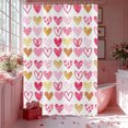 thumbnail image 1 of Twfbrm Valentine's Day Shower Curtain, 35"x71" Romantic Love Heart Pattern Fabric Shower Curtain with Grommets and Hooks, Waterproof Quick-Drying Decorative Bath Curtain Machine Washable for Bathroom, 1 of 6
