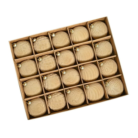 Twfbrm Velvet Christmas Balls 20ct Burgundy Red Flocked Christmas Tree Ball Ornaments Plastic Balls Xmas Decorative Hanging Ornaments Christmas Tree Decoration 6cm/2.4in