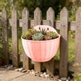 thumbnail image 1 of Twfbrm Wall Hanging Planters, Imitation Rattan Plastic Plant Pots with Drainage Holes, Rustic Style Space Saving Decorative Flower Pot Wall Mounted Plant Container for Indoor Outdoor Balcony & Garden, 1 of 6