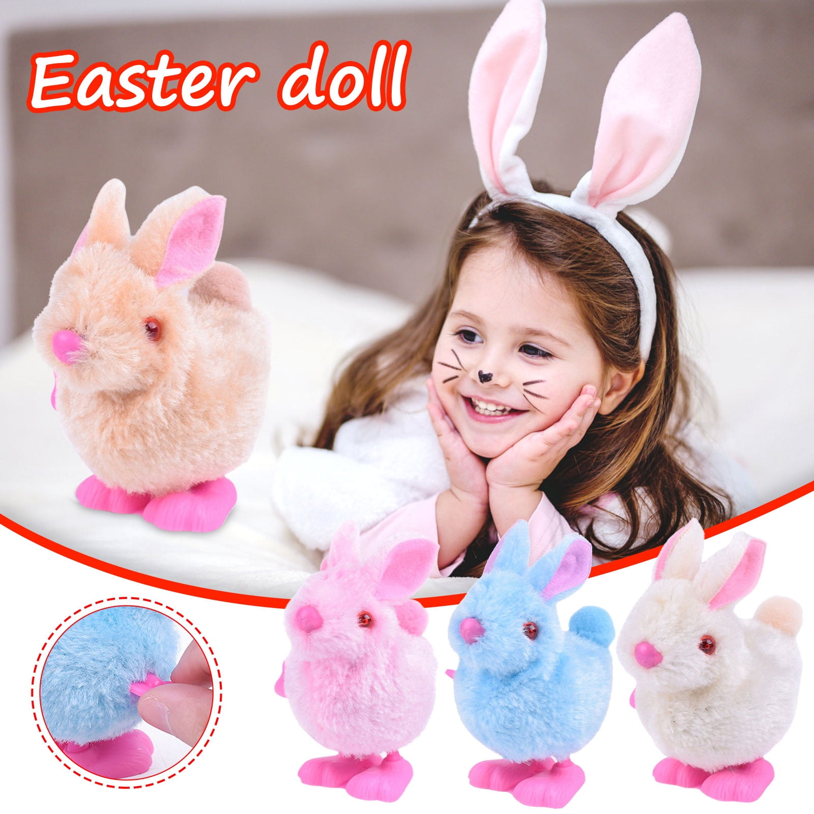 Twfbrm Wind Up Toy Rabbit, Pluh Bunny Toddler Toys, Rabbit Toy for ...