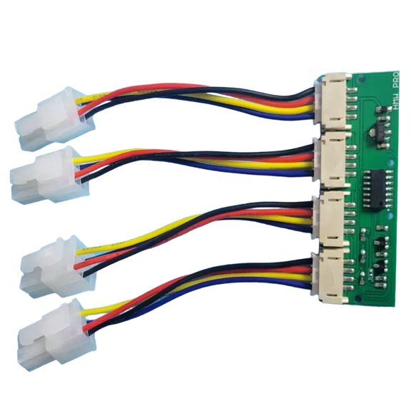 TwhqxjCN 12V 4-in-1 Fast Speed Fan Simulators Emulators PC Fan Speed Controller for S21 S19kpro Desktop Cooling