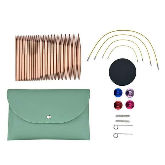 13Pair Interchangeable Circular Knitting Needle Set Aluminum Circular Knitting Needle 3.0mm-10mm with Case for Beginner