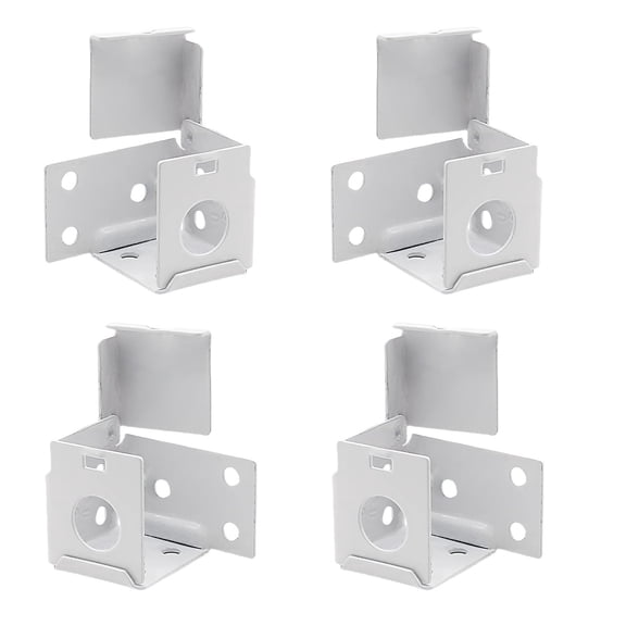 TwhqxjCN 4Pcs White Metal Blind Mounting Brackets for 1 Inches Window Blinds