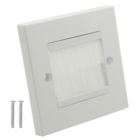 TwhqxjCN Brush Wall Plate Port Insert Covers Single Gang Bristles Brush Wall Plate Port Insert Covers Outlet Mount Panel Enduring