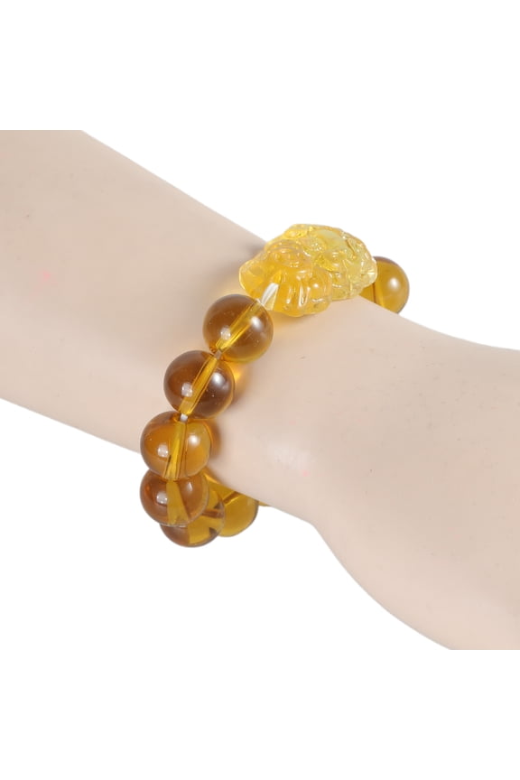 Elegant Wealth Jewelry Decoration Feng Shui Citrine Stone Bead Good Luck Gift for Unisex