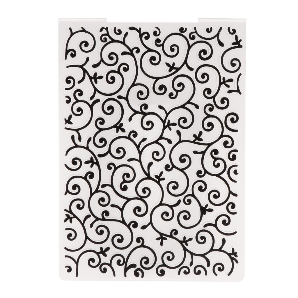 TwhqxjCN Flower Vine Plastic Embossing Folder Template for Scrapbooking ...