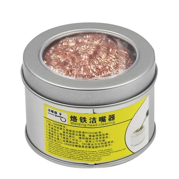 TwhqxjCN Metal Wire Cleaner Iron Soldering Waste Absorption Iron Cleaner Soldering Iron Tip Cleaner Storage