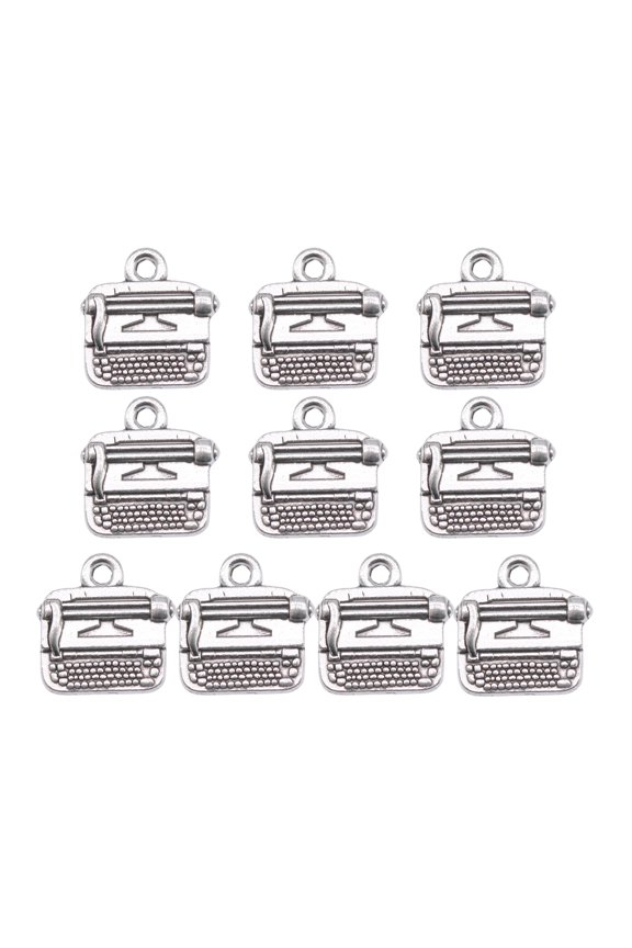 Pack of 10 Vintage Typewriter Pendant Retro Styles Jewelry Pendant Alloy Texture Suitable for Unique Fashion Enthusiasts