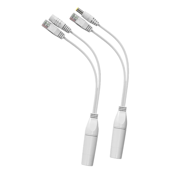 TwhqxjCN Passive Injectors And Splitter With DC5.5x2.1mm RJ45 Connectors Injectors Splitter For Ethernet Power Over