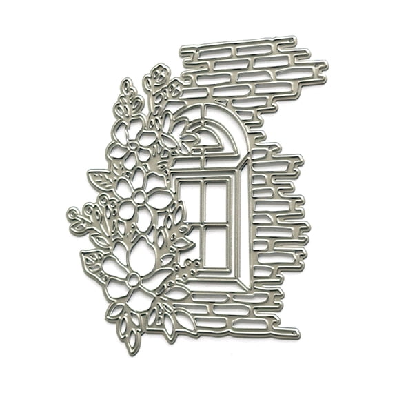 Window Floral Die Cut Decorative Embossing Paper Die Carbon Steel Cutting Dies For Card Making Scrapbooking Bookmarks