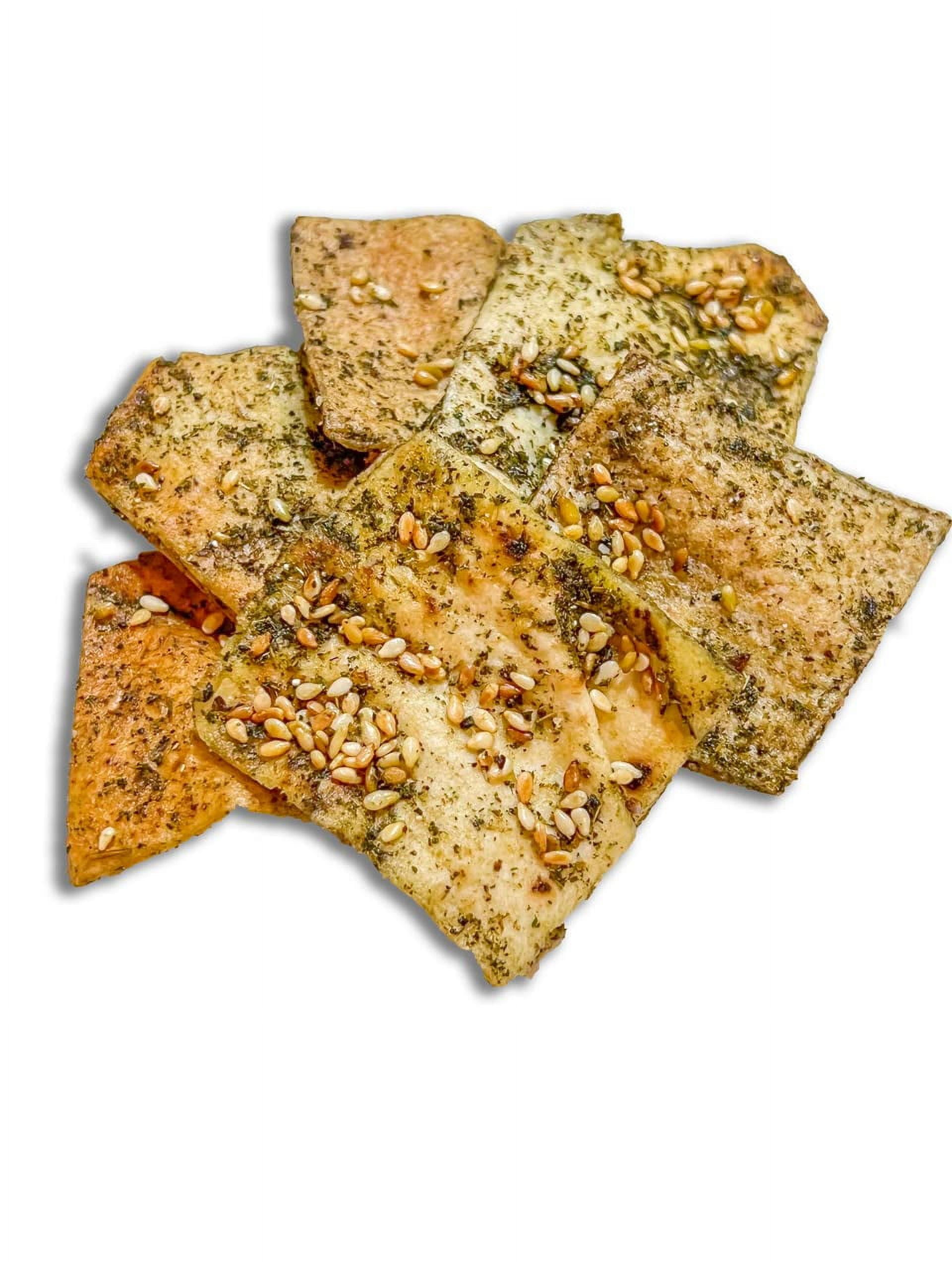 Twice Baked Za'atar Pita Chips (2 Pack), Thin & Crunchy Baked Pita