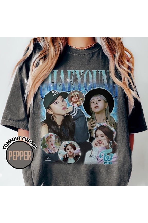 Twice Chaeyoung Retro Bootleg T-shirt | Twice Kpop Shirt | Kpop Merch | Mina, Sana, Dahyun, Jihyo, Nayeon | Vintage Chaeyoung Homage Shirt