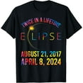 Twice In A Lifetime Solar Eclipse Shirt 2024 Tie Dye Cotton TShirt
