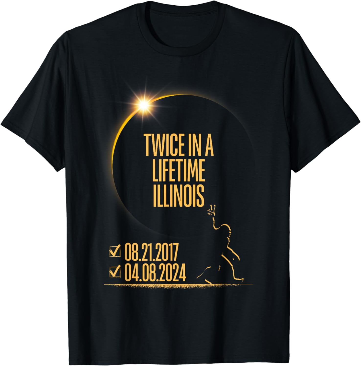 Marion IL Total Solar Eclipse T-Shirt Illinois Tee
