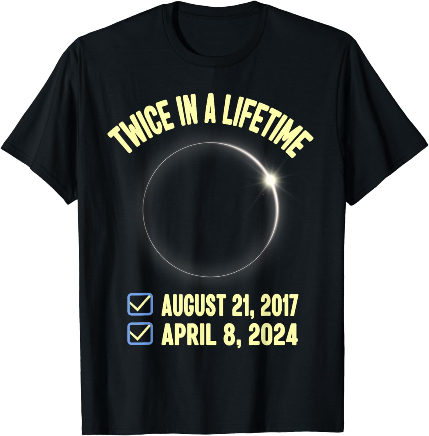 Twice In a Lifetime Solar Eclipse Shirt 2024 Total Eclipse Cotton T