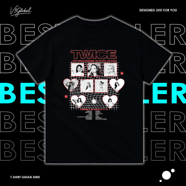 Twice Kpop Band Once Fandom Girl Group Stans Art Unisex Tee, for