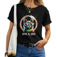 thumbnail image 1 of Twice in a Lifetime Total Solar Eclipse 2024 T-Shirt – Cute Cat Design Women's Tee, Rare Celestial Event Shirt, April 8 Space Lover Gift, Funny Astronomy Eclipse Apparel, Path of Totality, 1 of 3