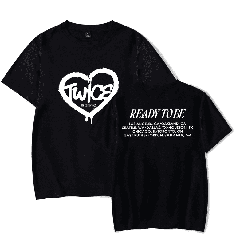 TWICE 5TH WORLD TOUR READY TO BE Tシャツ XL TWICE T-shirt 5TH WORLD TOUR 'READY TO BE' in JAPAN black