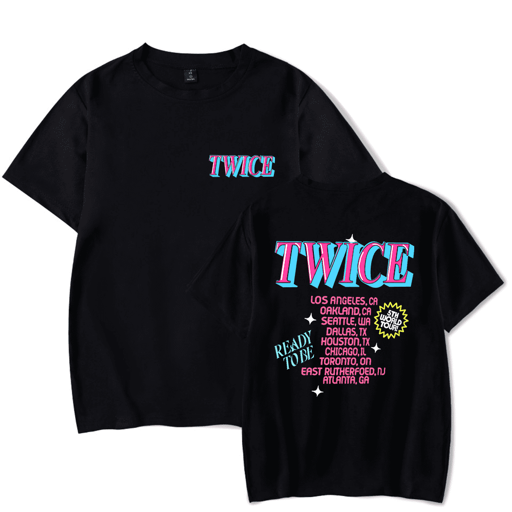 TWICE 5TH WORLD TOUR READY TO BE Tシャツ XL TWICE T-shirt 5TH WORLD TOUR 'READY TO BE' in JAPAN black