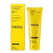 Twice Nano-Hydroxyapatite Toothpaste, Fluoride-Free - Activated Charcoal for Teeth Whitening, ICY Mint - 3.4 oz