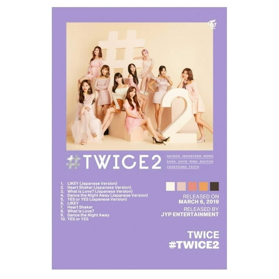 Twice #Twice2 Album Cover Music Poster K-pop Home Decor For Living Room Aesthetic Kpop Female Girl Group Cover Trendy Korean Dorm Wall Art