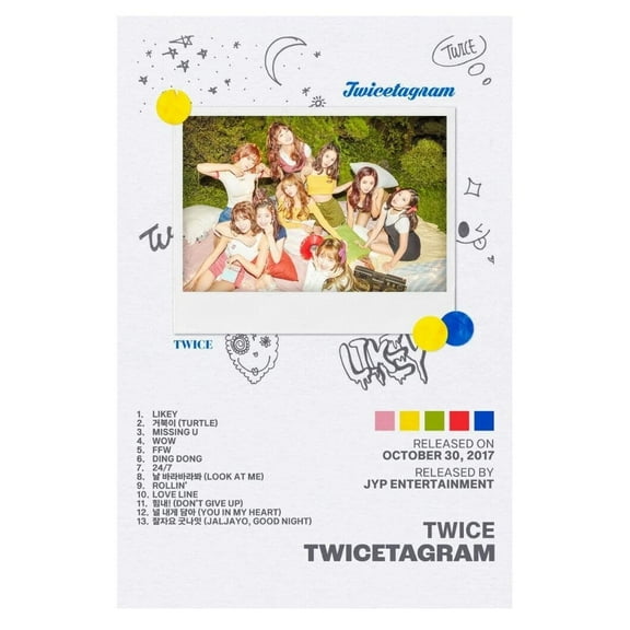 Twice Twicetagram Album Cover Music Poster K-pop Home Decor For Living Room Aesthetic Kpop Female Girl Group Cover Trendy Korean Dorm Wall Art