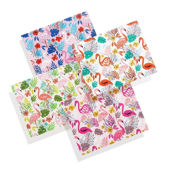 Twigs Paper Flamingo Flair Thank You Cards, 12 Blank Note Cards