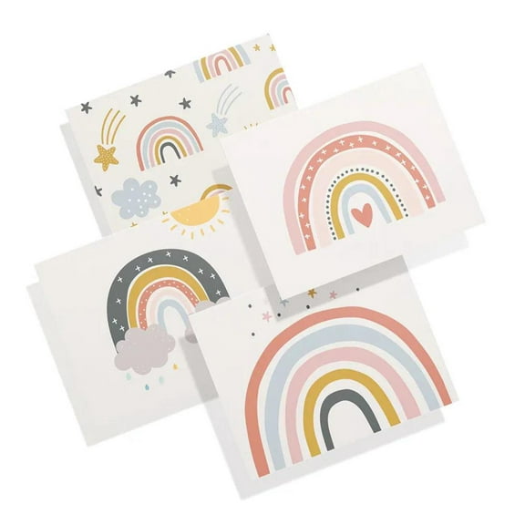 Twigs Paper - Rainbow Note Cards - Set of 12 Blank Cards (5.5 x 4.25 Inch) with 12 Envelopes - 100% EcoFriendly Stationery - Made In USA