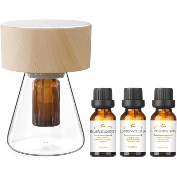 Twilight Aromatherapy Diffuser - Nebulizing Technology for Essential Oils, Optional LED Light, Waterless, Super Quiet, Portable, Battery Operated