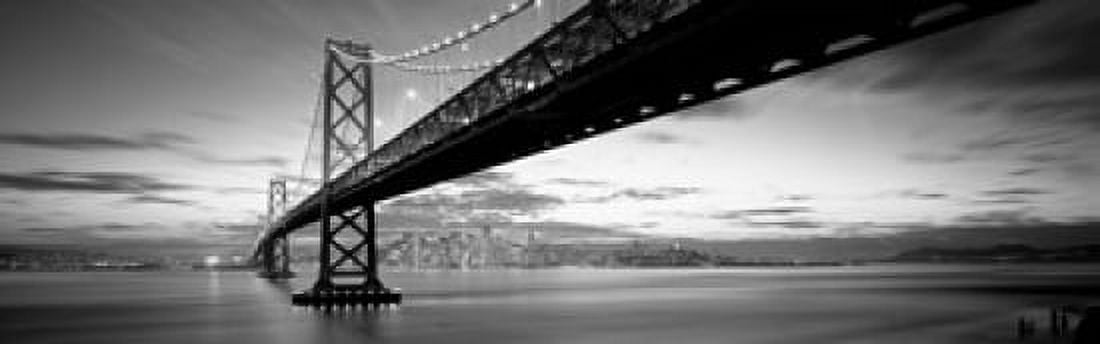 Twilight Bay Bridge San Francisco California USA Canvas Art - Panoramic Images (18 x 6)