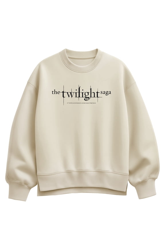 - Black Logo - Women's Oversized Fleece Crew Sweatshirt