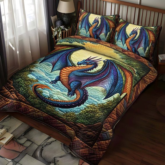 Twilight Blaze 3-Piece Quilted Bedding Set BTO1310548