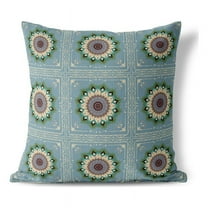 Twilight Blossom Indoor/Outdoor Pillow with Removable Cover in Black 16x16