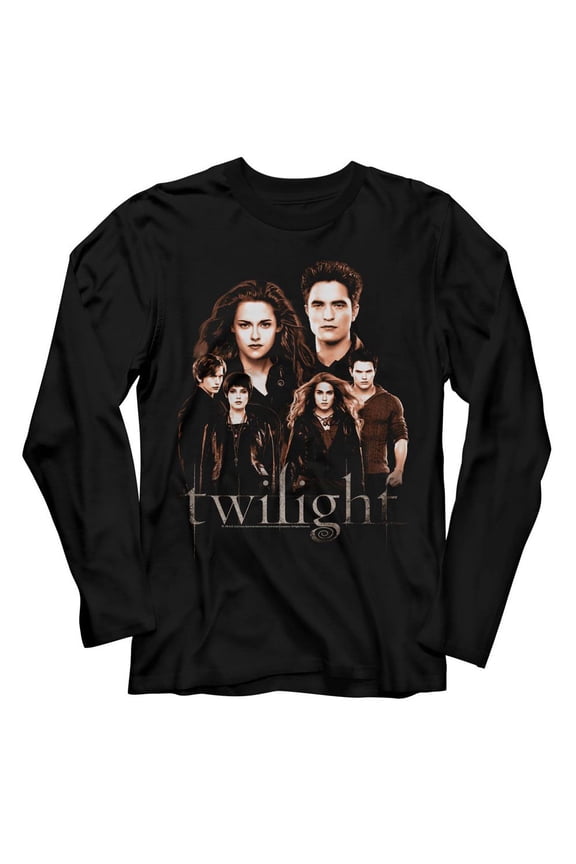 Twilight Breaking Dawn Group Black Adult Long Sleeve T-Shirt