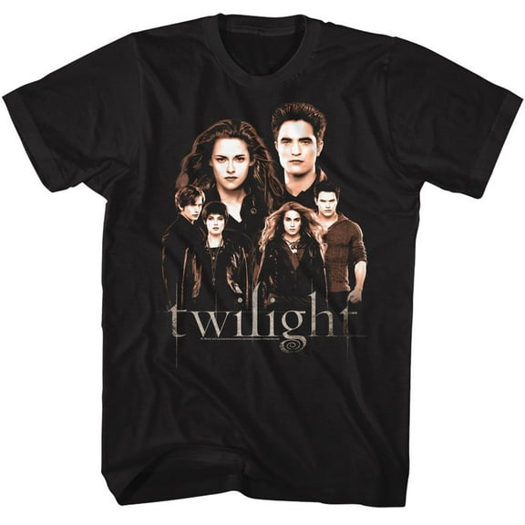 Twilight Breaking Dawn Group Black Adult T-Shirt M