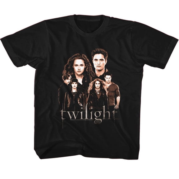 Twilight Breaking Dawn Group Black Kids T Shirt