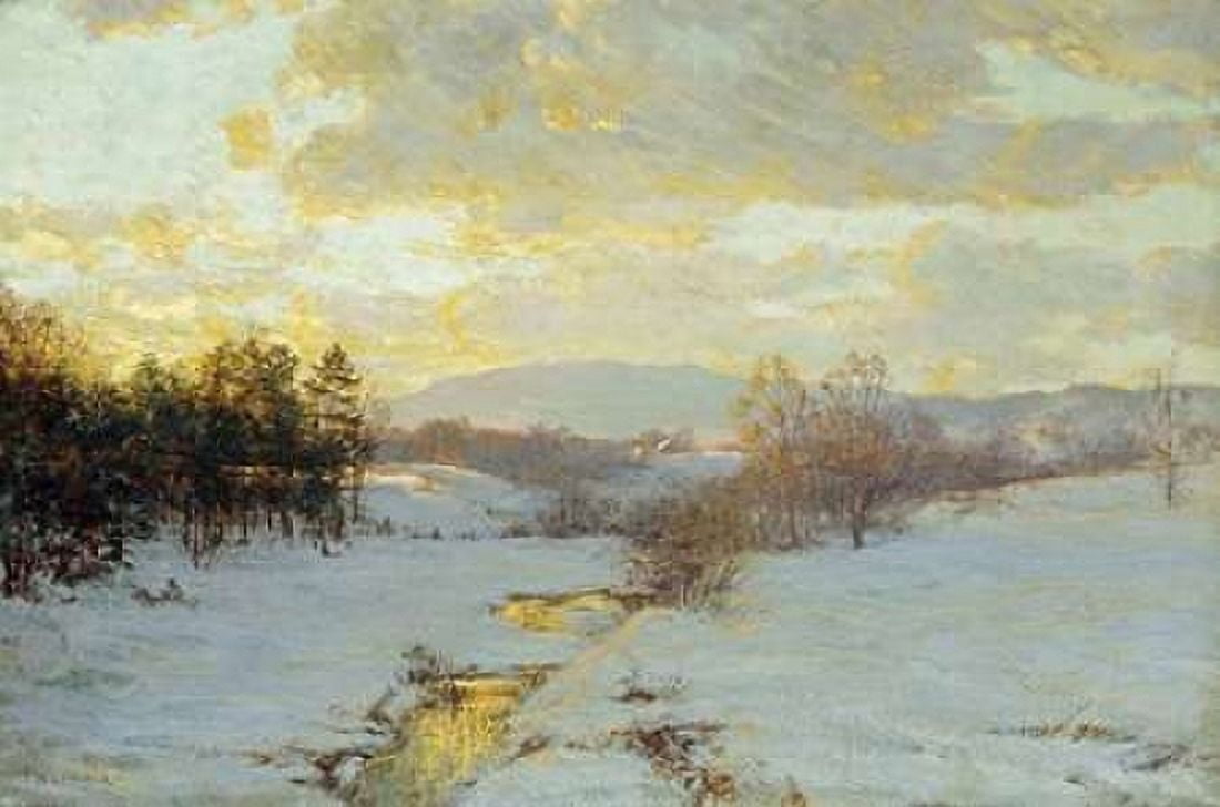 Twilight Canvas Art - Walter Launt Palmer (12 x 18)