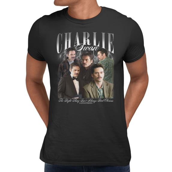 Twilight Charlie Swan Real Thunder Men's T Shirt (Black, S-XXXL)