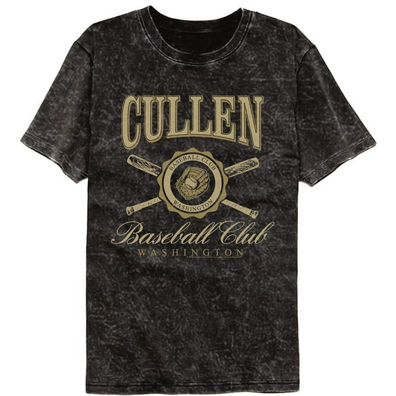 Twilight Cullen Baseball Club Mineral Wash Black T-Shirt