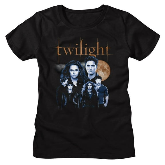 Twilight Cullen Family With Moon Black Women's T-Shirt M