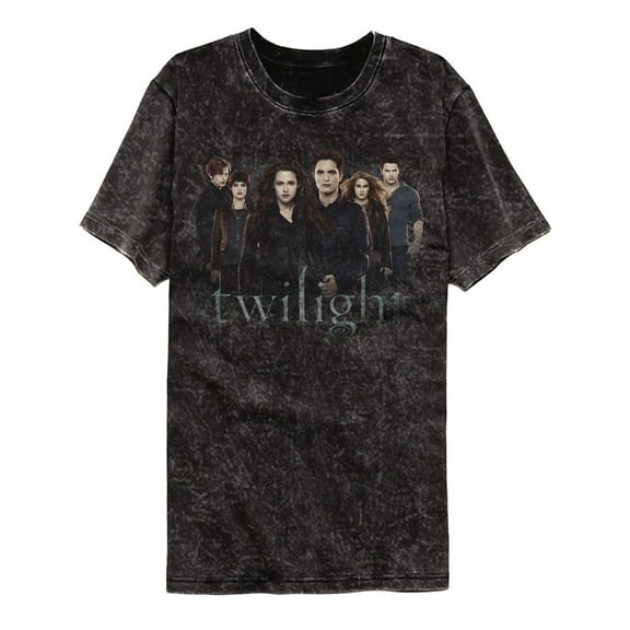 Twilight Cullen Siblings Group Mineral Wash Black Adult T-Shirt M