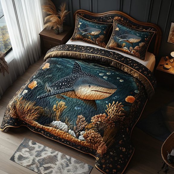 Twilight Current 3-Piece Quilted Bedding Set BTO1310546
