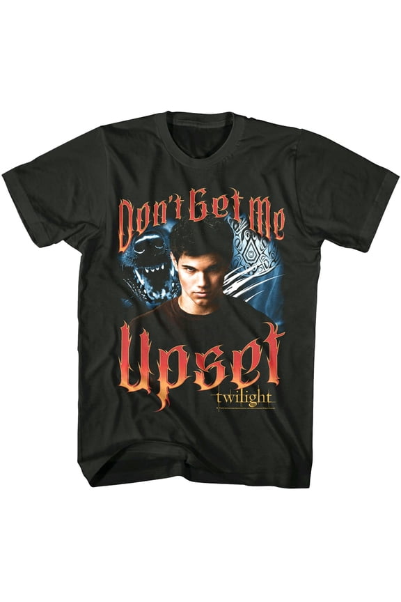 Twilight Jacob Don't Get Me Upset Men's T Shirt (Charcoal, AdultM)