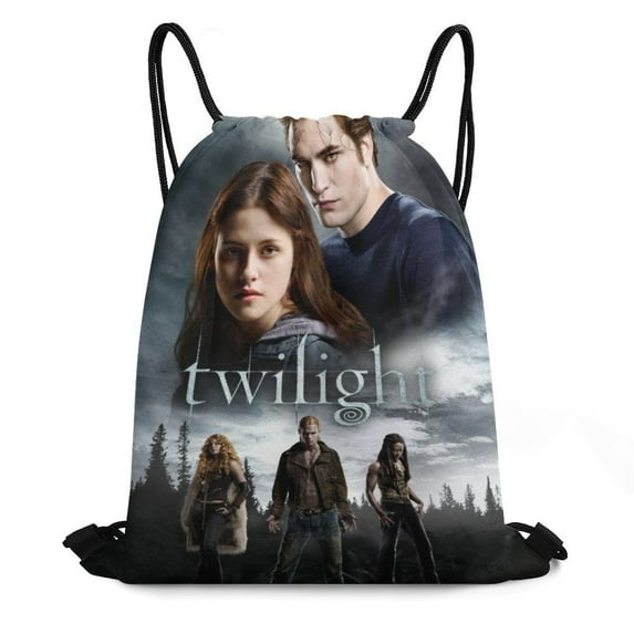 Twilight Drawstring Backpack Sports Gym Sackpack Water Resistant String Bag for Women Men