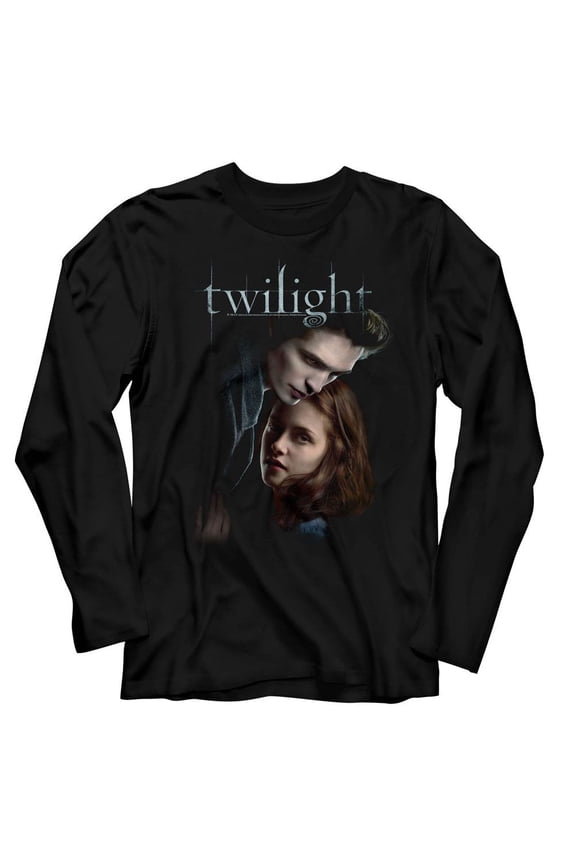 Twilight Ed And Bella Black Adult L/S Tshirt Xl