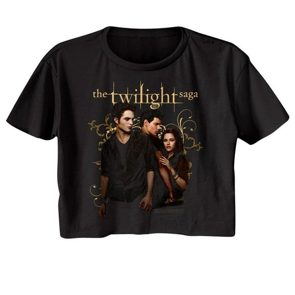 Twilight Edward Jacob Bella Black Women's Festival Crop T-Shirt