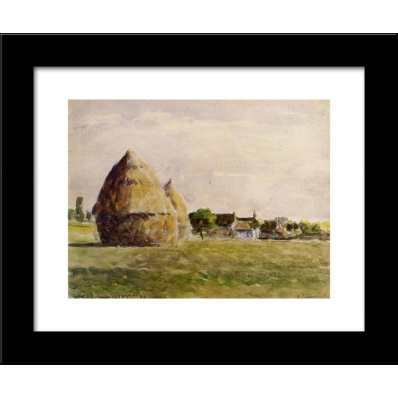 Twilight, Eragny 20x24 Framed Art Print by Pissarro, Camille
